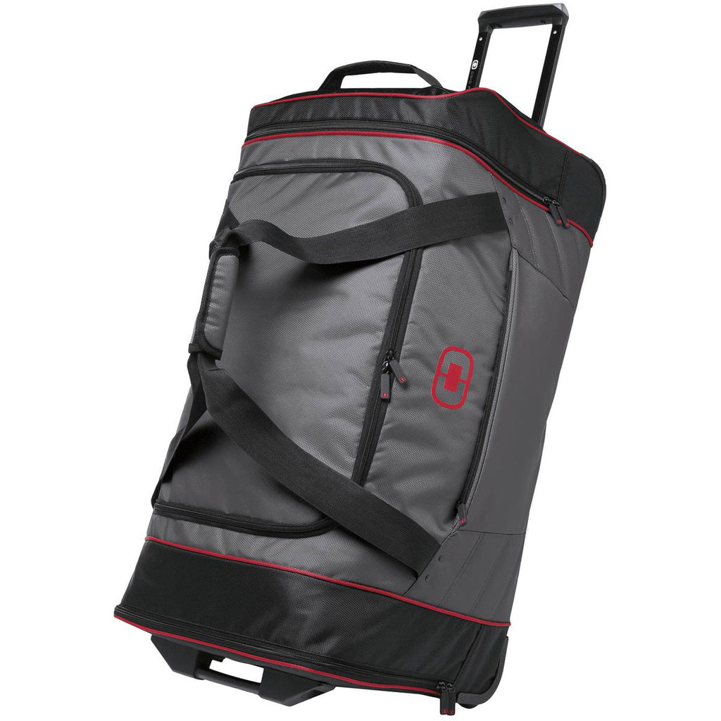 OGIO Diesel Grey/Signal Red Hamblin 30 Wheeled Duffel