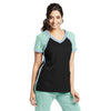 Barco Grey's Anatomy Women's Black/Aqua Mist/Moonstruck Active Color Block Scuba Top