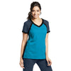 Barco Grey's Anatomy Women's Blue Tonic/Steel/Black Active Color Block Scuba Top