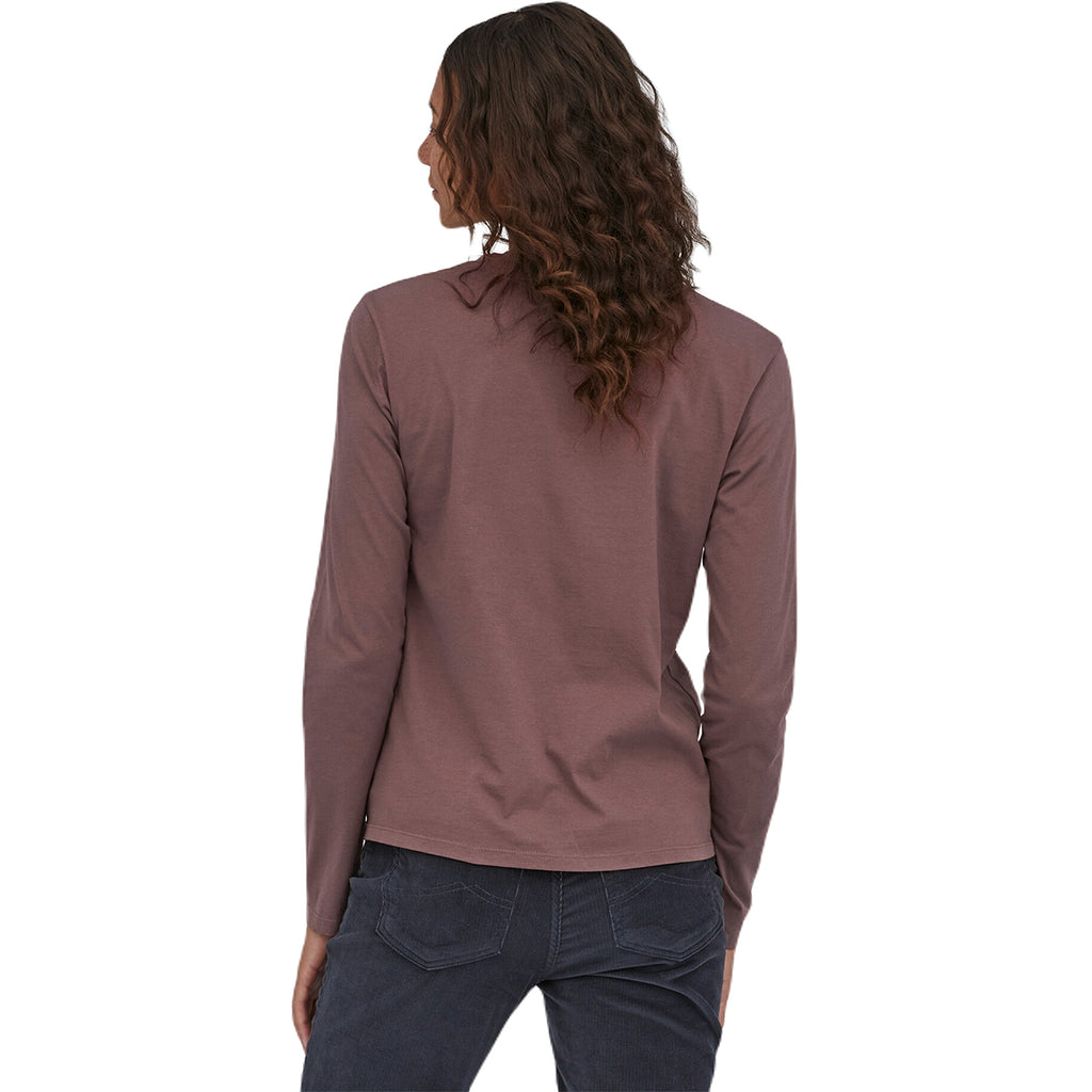 Patagonia Women's Dusky Brown Long-Sleeve Regenerative Organic Certified Cotton Tee