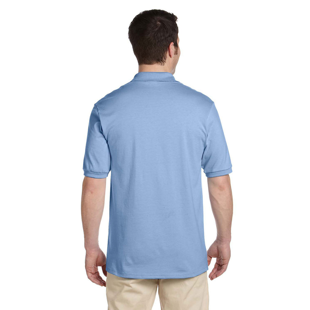 Jerzees Men's Light Blue 5.6 Oz. Spotshield Jersey Polo