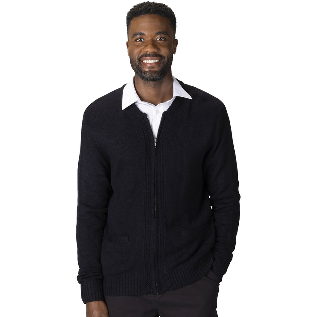 Edwards Men's Navy Heavyweight Acrylic Full Zip Cardigan