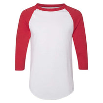 Augusta Sportswear Men's White/Red Three-Quarter Raglan Sleeve Baseball Jersey
