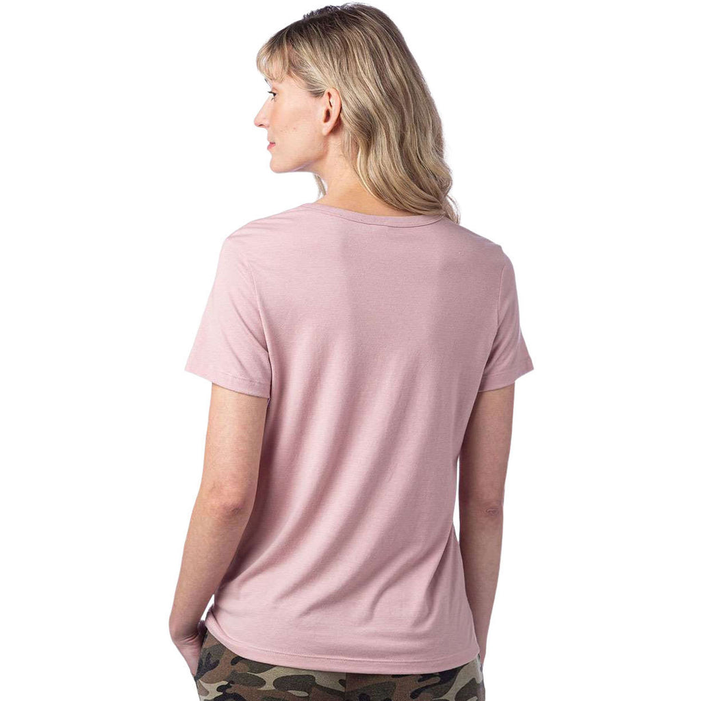 Alternative Apparel Women's Rose Quartz Earthleisure Modal Triblend Tee