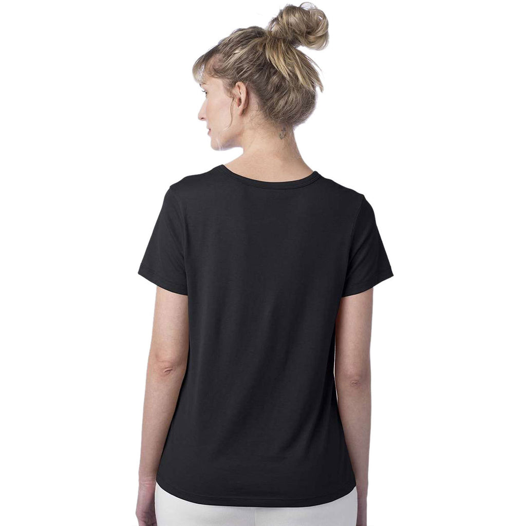 Alternative Apparel Women's True Black Earthleisure Modal Triblend Tee