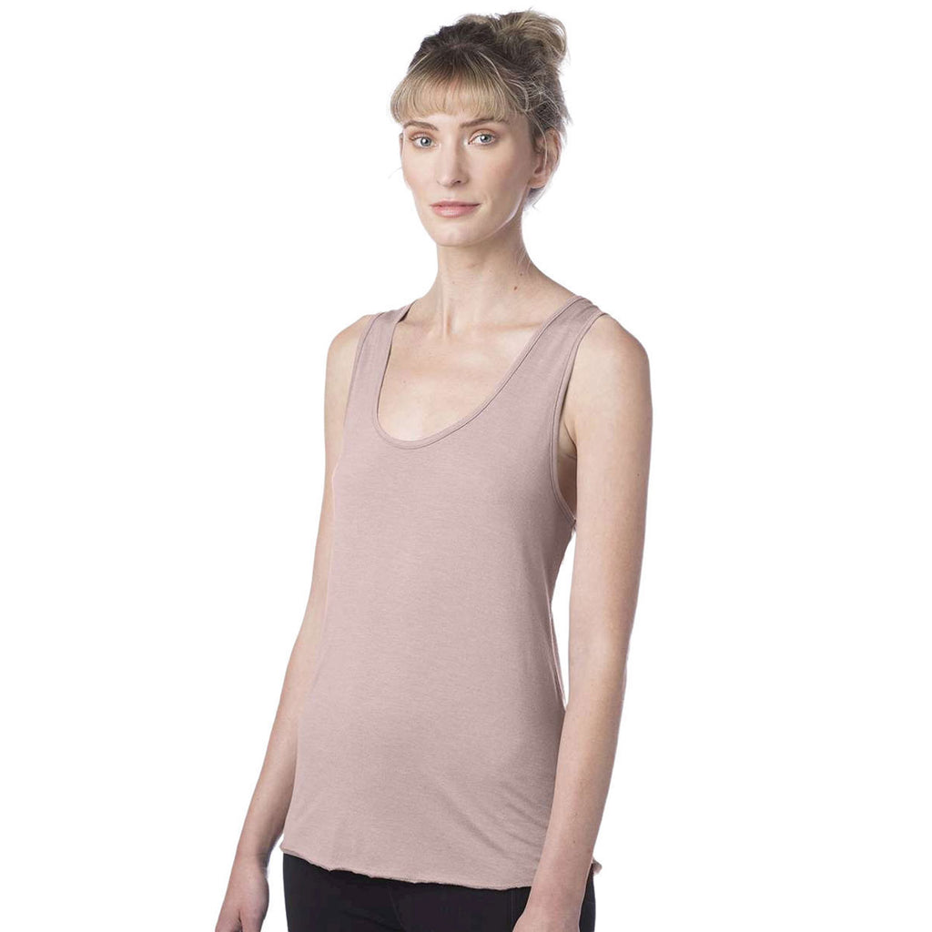 Alternative Apparel Women's Rose Quartz Earthleisure Modal Triblend Racer Tank