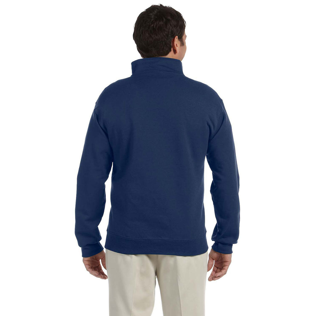 Jerzees Men's J Navy 9.5 Oz. Super Sweats Nublend Fleece Quarter-Zip Pullover