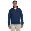 Jerzees Men's J Navy 9.5 Oz. Super Sweats Nublend Fleece Quarter-Zip Pullover