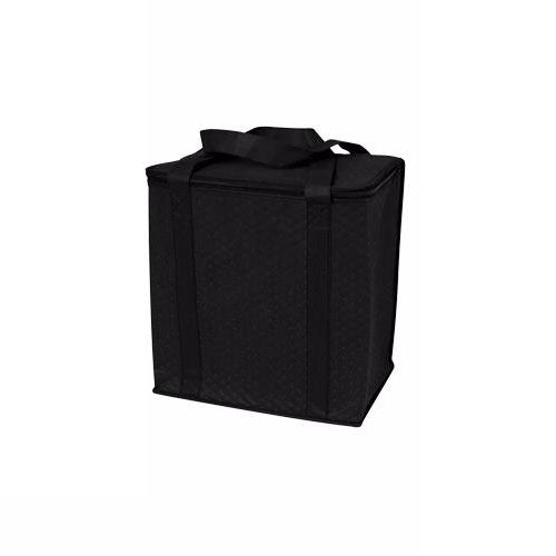 Koozie Black Zippered Insulated Grocery Tote