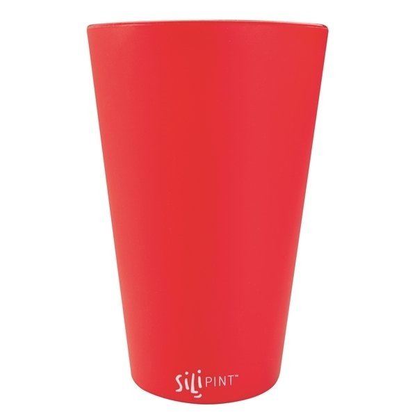 Silipint Ricochet Red Straight Up Pint Glass