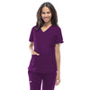 Cherokee Women's Eggplant Workwear Premium Core Stretch V-Neck Top