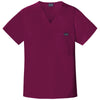 Cherokee Workwear Men's Wine V-Neck Top