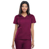 Cherokee Women's Wine Workwear Originals Mock Wrap Tunic