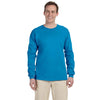 Fruit of the Loom Men's Pacific Blue 5 oz. HD Cotton Long-Sleeve T-Shirt