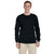 Fruit of the Loom Men's Black Heather 5 oz. HD Cotton Long-Sleeve T-Shirt