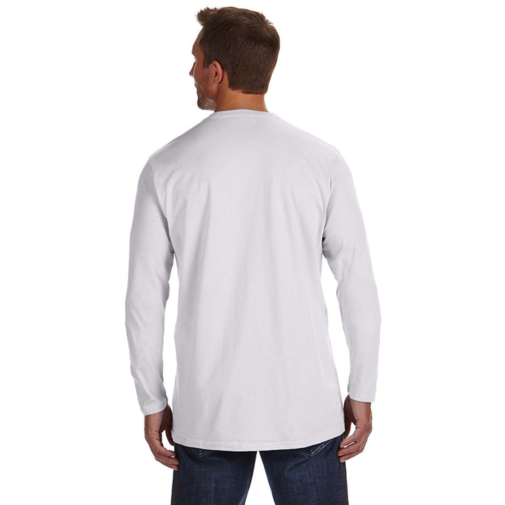 Hanes Men's Ash 4.5 oz. 100% Ringspun Cotton nano-T Long-Sleeve T-Shirt