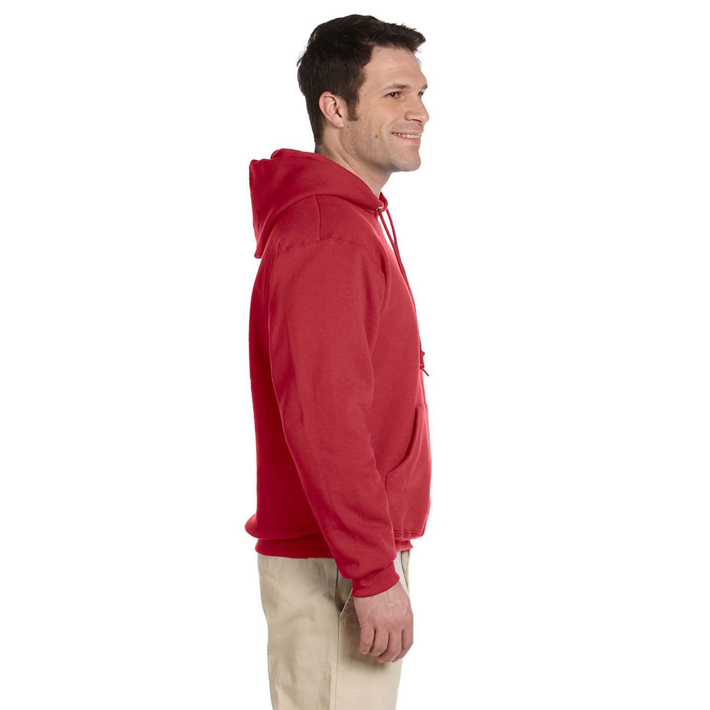 Jerzees Men's True Red 9.5 Oz. Super Sweats Nu-Blend Fleece Pullover Hood