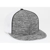 Pacific Headwear Black Heather/White D-Series Heather Trucker Cap