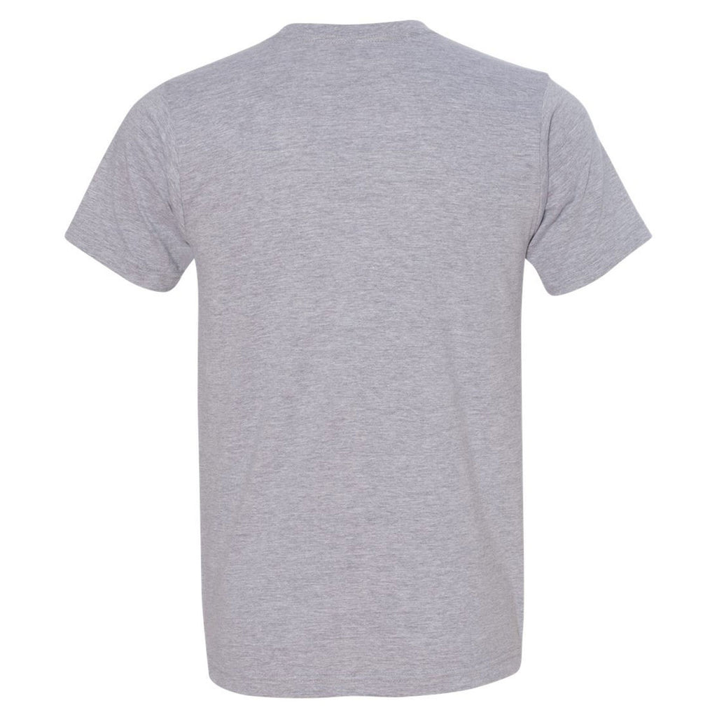 Bayside Unisex Heather Grey USA-Made Ringspun 50/50 Heather T-Shirt