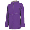 Charles River Women's Violet/Reflective New Englander Rain Jacket