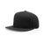 Richardson Black Lifestyle Structured Solid Wool Flatbill Snapback Cap