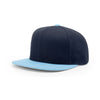 Richardson Navy/Columbia Blue Lifestyle Structured Combination Wool Flatbill Snapback Cap