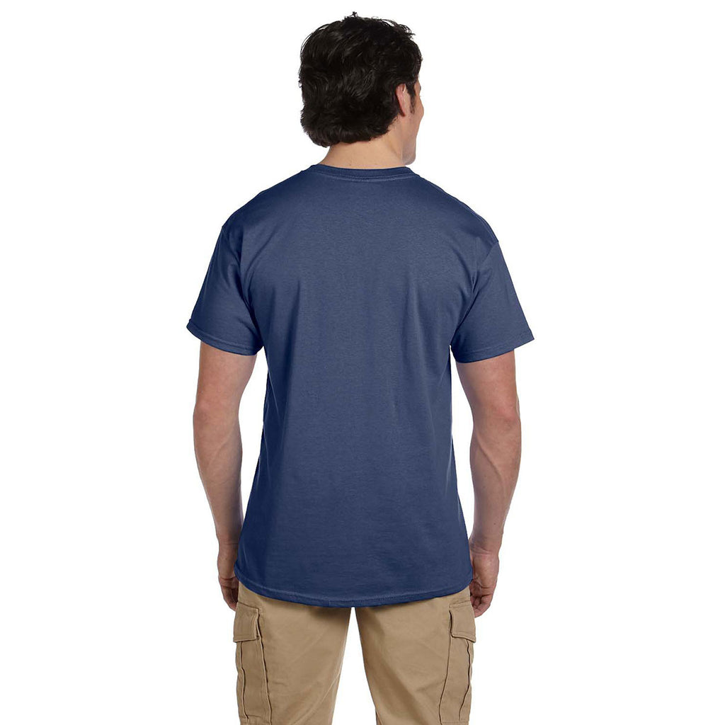 Hanes Men's Heather Navy 5.2 oz. 50/50 EcoSmart T-Shirt