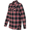 Burnside Women's Red Yarn-Dyed Long Sleeve Flannel Shirt