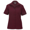 Edwards Women's Burgundy Lightweight Short Sleeve Poplin Blouse