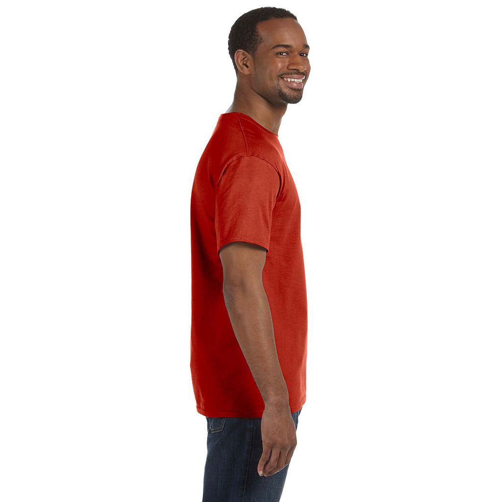 Hanes Men's Deep Red 6.1 oz. Tagless T-Shirt