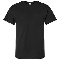 Hanes Unisex Black Essential-T Pocket T-Shirt