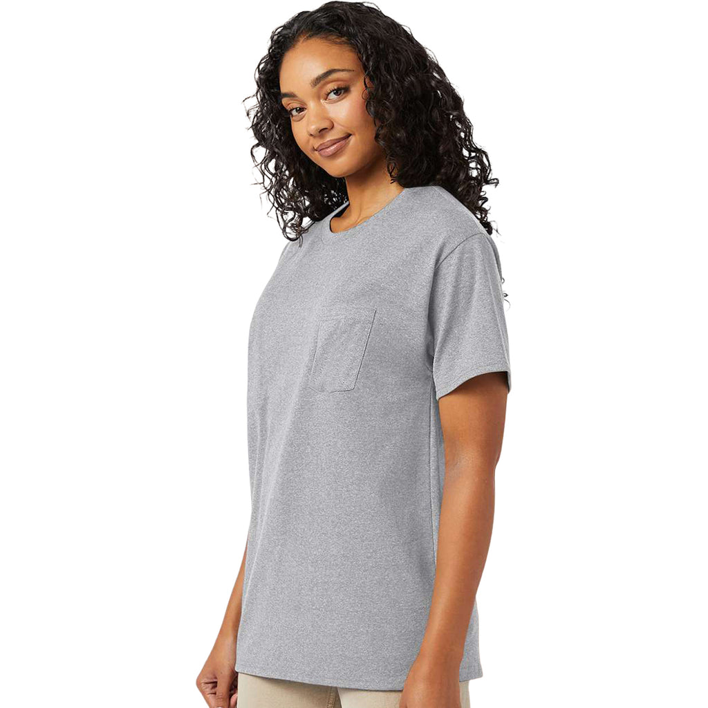 Hanes Unisex Light Steel Essential-T Pocket T-Shirt