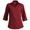 Edwards Women's Burgundy Batiste 3/4 Sleeve Shirt