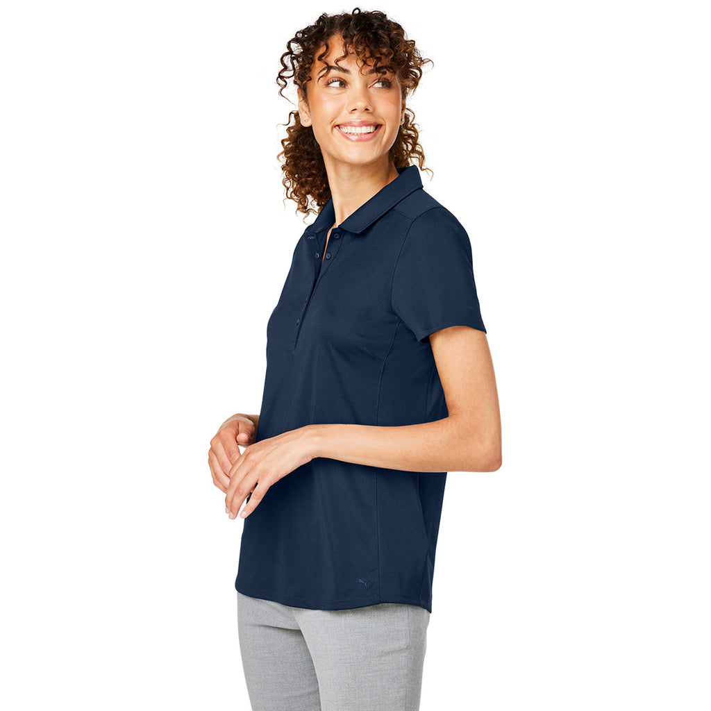 Puma Golf Women's Navy Blazer Gamer Golf Polo