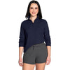 Charles River Women's Navy Waffle Quarter Zip Pullover