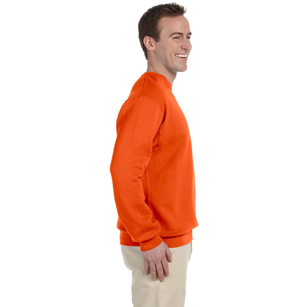 Jerzees Men's Safety Orange 8 Oz. Nublend Fleece Crew