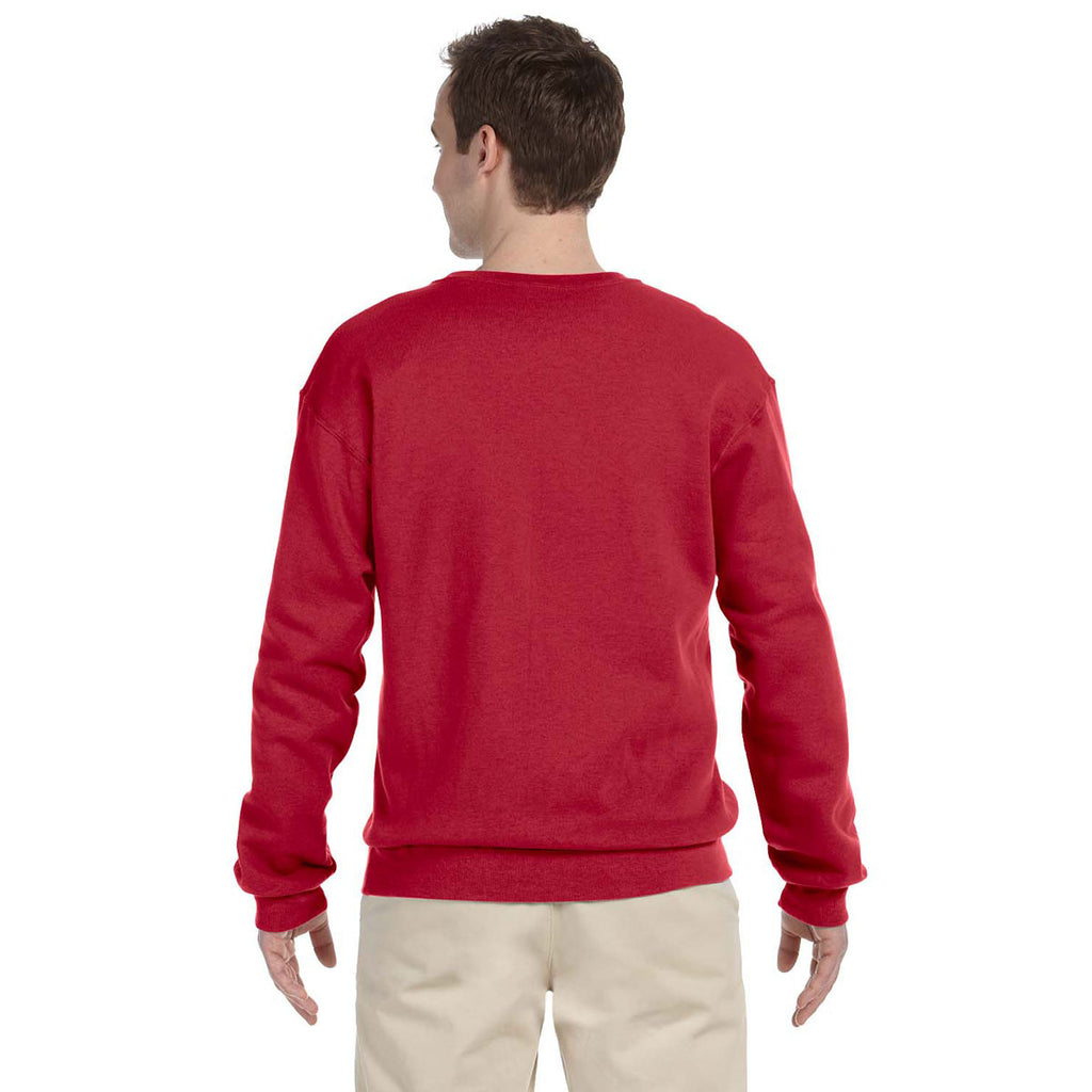 Jerzees Men's True Red 8 Oz. Nublend Fleece Crew