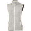 Charles River Women's Light Grey Heather Pacific Heathered Fleece Vest