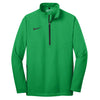 Nike Men's Green Dri-FIT Long Sleeve Half Zip Wind Shirt