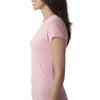 Next Level Women's Dusty Pink Poly/Cotton Short-Sleeve Tee