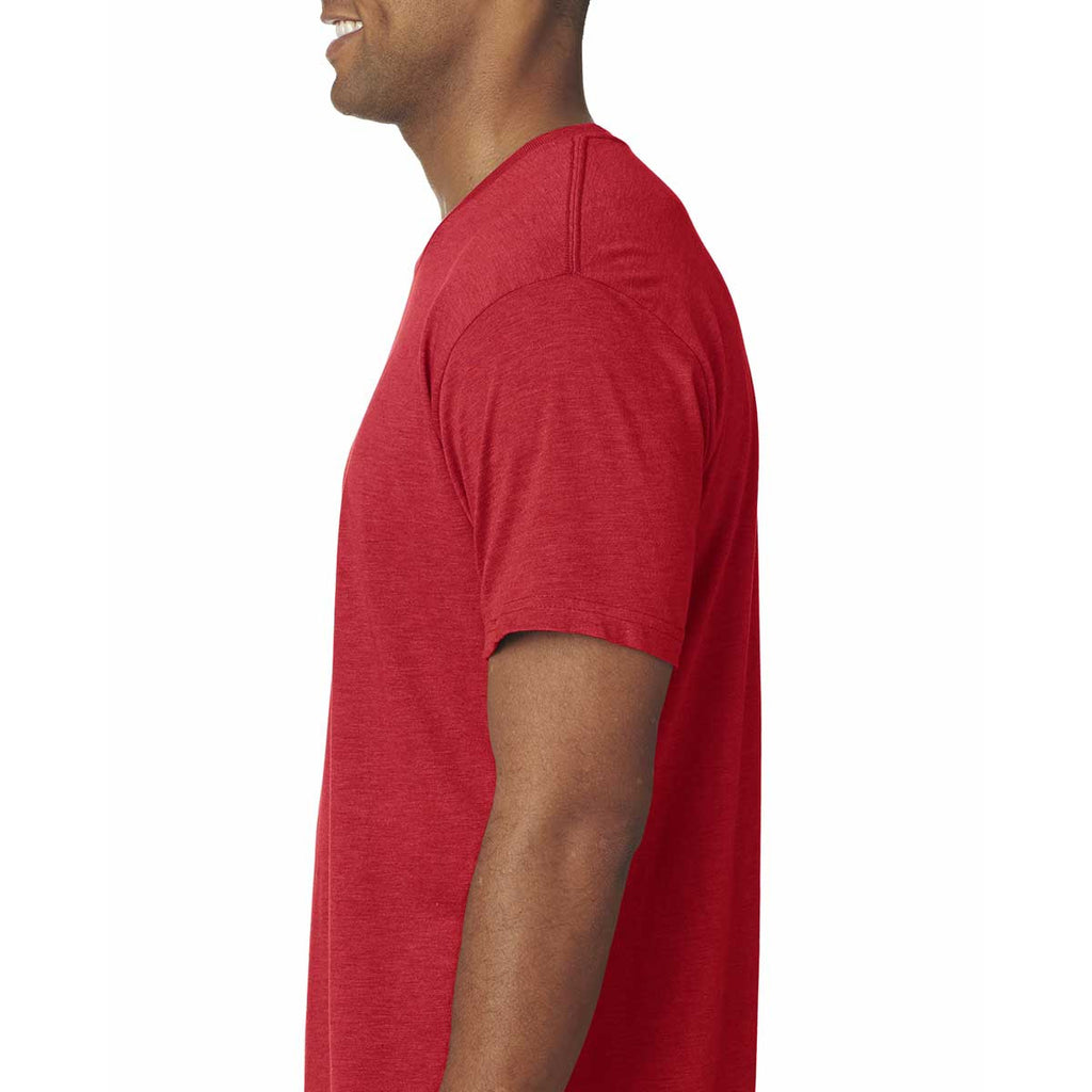 Next Level Men's Vintage Red Triblend Crew Tee