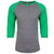 Next Level Unisex Envy/Premium Heather Triblend 3/4-Sleeve Raglan Tee