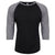 Next Level Unisex Premium Heather/Vintage Black Triblend 3/4-Sleeve Raglan Tee