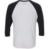 Next Level Unisex Vintage Black/Heather White Triblend 3/4-Sleeve Raglan Tee