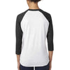 Next Level Unisex Vintage Black/Heather White Triblend 3/4-Sleeve Raglan Tee