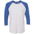 Next Level Unisex Vintage Royal/Heather White Triblend 3/4-Sleeve Raglan Tee