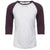 Next Level Unisex Vintage Purple/Heather White Triblend 3/4-Sleeve Raglan Tee