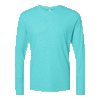 Next Level Men's Tahiti Blue Triblend Long-Sleeve Crew Tee