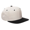 Yupoong Natural/Black 6-Panel Structured Flat Visor Classic Snapback