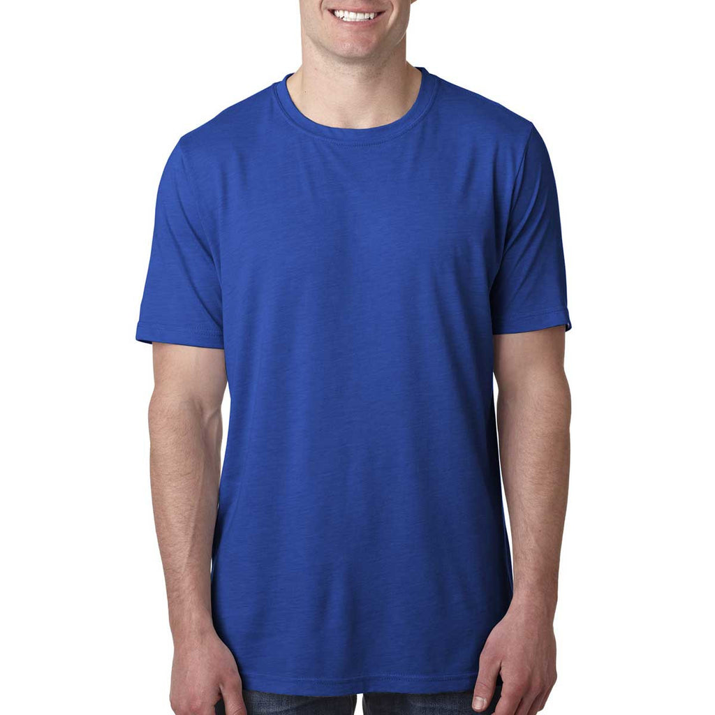 Next Level Men's Royal Poly/Cotton Short-Sleeve Crew Tee